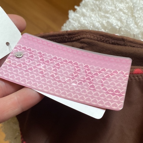 NWT XOXO chocolate brown bikini bottom with embroidered flower pattern‌‌‌‌‌‌‌ - Picture 7 of 10